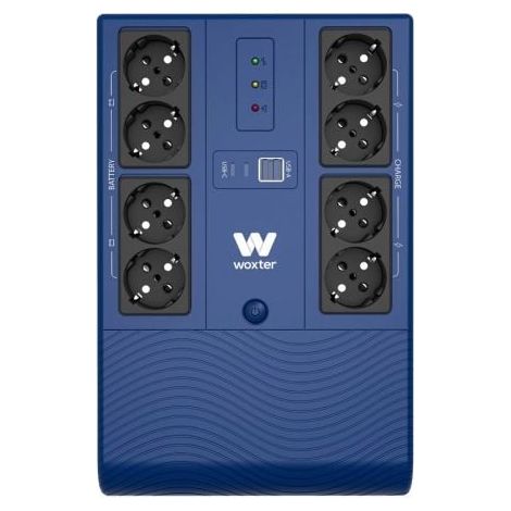 SAI Línea Interactiva Woxter Multibase UPS 800 VA/ 800VA-480W/ 8 Salidas/ Formato Torre