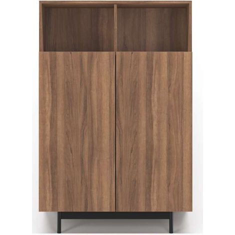 Mueble auxiliar modelo 603-1 acabado nogal, 110 x 90 x 34 (alto x ancho x fondo) (1/3)