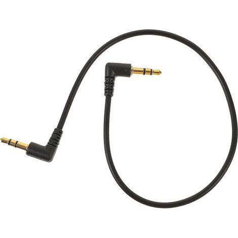 TRS-Audiokabel, Aux-Kabel, 90°-Winkel-Kopfhörerkabel, Audio-Verlängerungskabel – 31,50 x 2,70 x 0,60 cm – Schwarz (1/4)