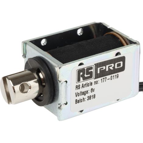 Electroaimant linéaire RS PRO 6 V 40 x 24 x 29 mm ( Prix pour 1 ) (1/3)