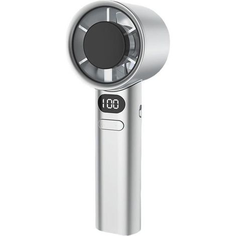 1 ventilateur turbo portable, 120 vitesses réglables, écran LED et recharge USB, mini ventilateur personnel pour bureau, voiture et extérieur (1/5)