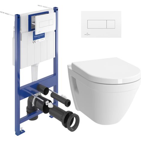 Toilettenpaket ViConnect-Gestell + Vitra S50 WC + Softclose-Sitz + weiße Platte + KOSTENLOSE Toilettenbürste