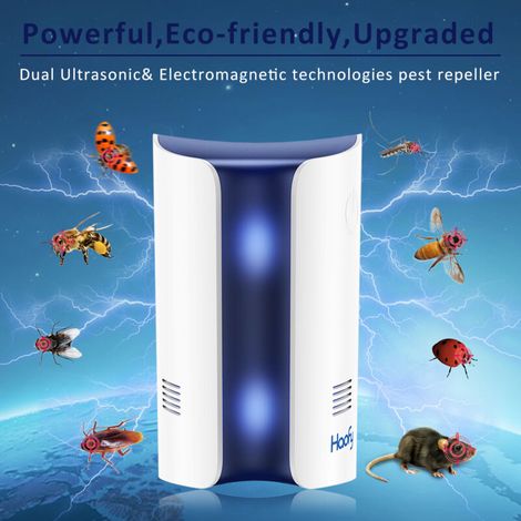 Répulsif Ultrasonique Haofy Anti-Nuisibles, Éloigne Électroniquement Insectes et Rongeurs (1/4)