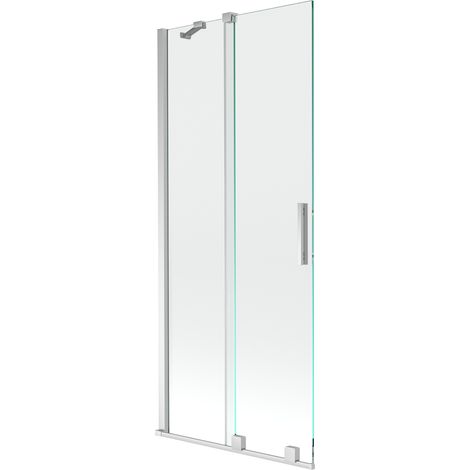 Mexen Velar écran de baignoire à 2 ailes coulissante 85 x 150 cm, transparent, Chrome - 896-085-000-01-01