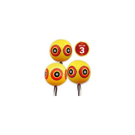 Vogelabwehrmittel – 3er-Pack – Schnelle und effektive Lösung gegen Schädlinge – Vogelschutzballons mit gruseligen Augen halten Vögel von Haus, Gartenpflanzen und Fischen fern – Crezuo