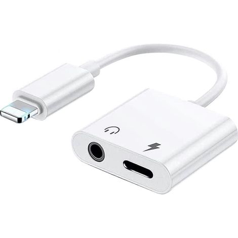 Adaptateur pour casque iPhone 2 en 1 vers adaptateur de connexion casque 3,55 mm pour iPhone 12/12 Pro/11/1 (1/5)