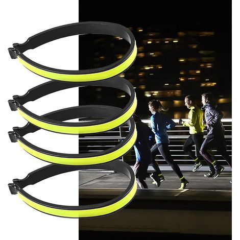 Ensemble de 4 clips réfléchissants pour cuissard de cyclisme - Clips de pantalon - Clips pour cyclistes - Clip réfléchissant pour cuissard - Anneau de maintien pour pantalon - Accessoires réfléchissan (1/5)