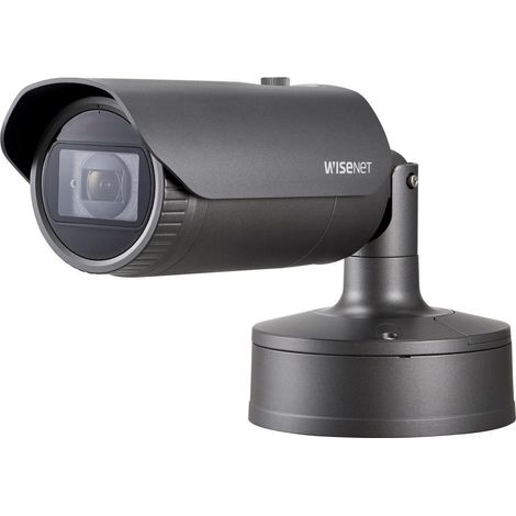 Hanwha Wisenet Cámara de seguridad bullet gris IP66