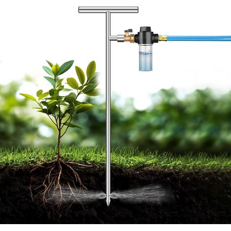 Système D'Arrosage Profond - 1 Pièce - Acier Inoxydable - Injection Racinaire Et Fertigation - Jardin Et Agriculture - 81,3 Cm (1/5)