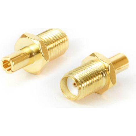 Adaptateur Connecteur SMA Femele - TS9 Mâle - Conversion Antenne - Cylindrique Argent - 1 Pièce