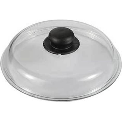 Tapa de vidrio roesle transparente 20 cm plástico negro