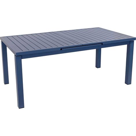 Table de jardin rectangulaire extensible en aluminium Santorin gris bleuté 8/10 places - Jardiline (1/4)