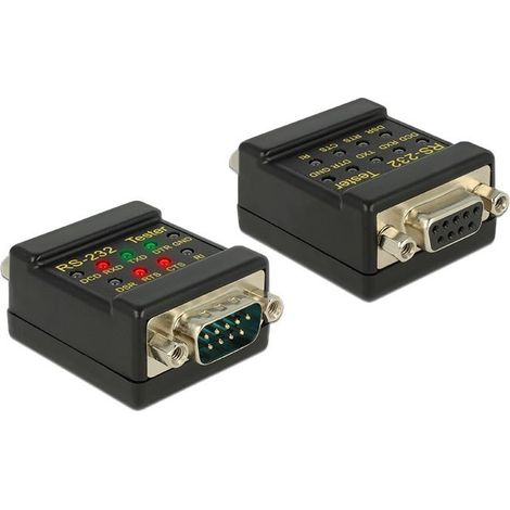 Tester RS-232 compacto negro Delock con 9 LED (1/3)