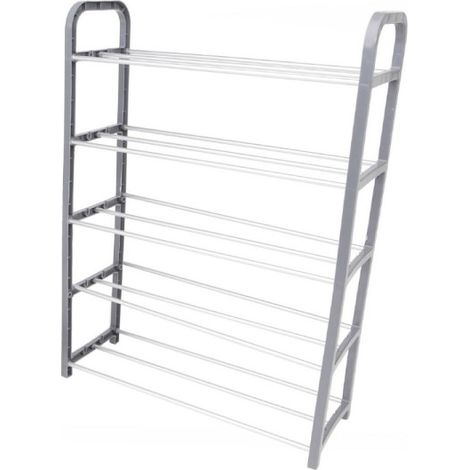 ZAPATERO DE PLÁSTICO 5 NIVELES AHORRO DE ESPACIO 50X19X68CM ZAPATERO CASA (1/2)