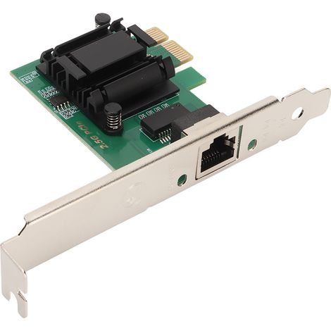 Adaptateur Ethernet Gigabit PCI Express 2,5GBase-T avec chipset Intel I225, adaptateur réseau sans disque, adaptateur Ethernet PCIe 2,5G/1G/100 Mbps, contrôleur LAN RJ45 pour PC, compatible Windows 10 (1/5)