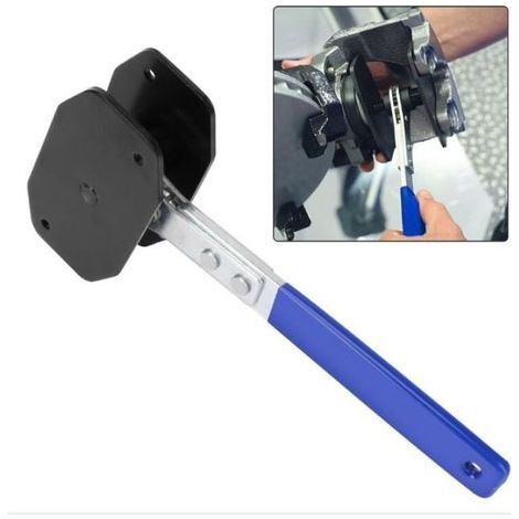 (Bleu)Outil Clé à Cliquet pour Piston de Frein, Clé De Frein Étrier Patin D'installation, Outil Presse à Main Accessoires pour La Réparation Voiture, Épandeur De Piston Rotatif à 360 Degrés (1/4)