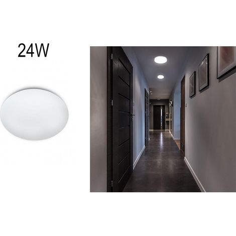Plafoniera LED Soffitto 24W Luce Fredda Tonda Soffitto Moderna Corridoio Bagno (1/5)
