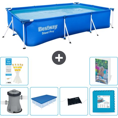 Bestway Steel Pro Rechteckig - 300x201x66 cm - 7-teilig S273