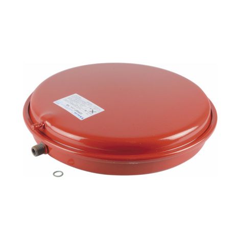 Diff – Vase d'expansion 10L circulaire – Raccords alignés air/eau – Diamètre 389 mm – Hauteur 89 mm – Pour espaces confinés (1/2)