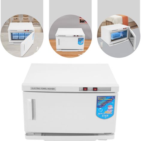 Stérilisateur chauffant pour serviettes - 25L(environ 20 serviettes) - 206W - 70°C - stérilisation électromagnétique 360° - Blanc - Pour spa, hôtel, salon beauté