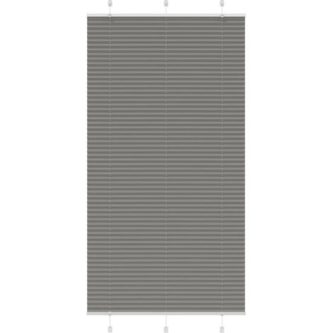 Plissee Anthrazit 110x200 cm Stoffbreite 109,4 cm Polyester