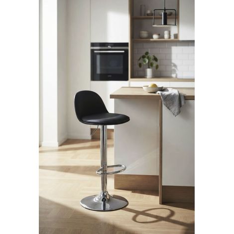 Taburetes Cocina - Taburete Alto Regulable Vexa - Negro (1/5)