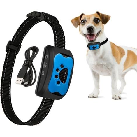 Collier anti-aboiement pour chien 5–55 kg, réglable 22–55 cm, 7 niveaux, vibration et son (1/4)