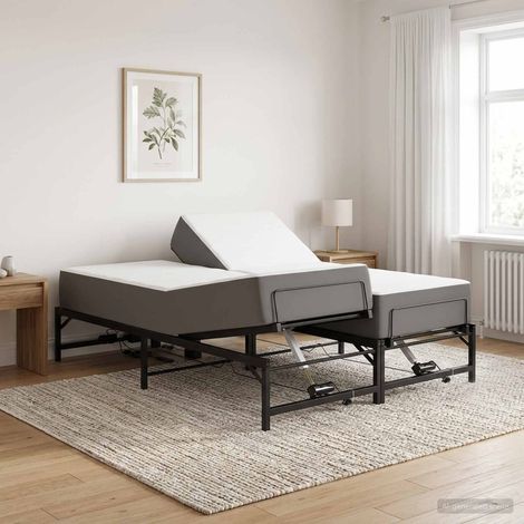 Teenpull – Elektrisch verstellbares Bettgestell Schwarz 150 x 200 cm Stahl (1/5)