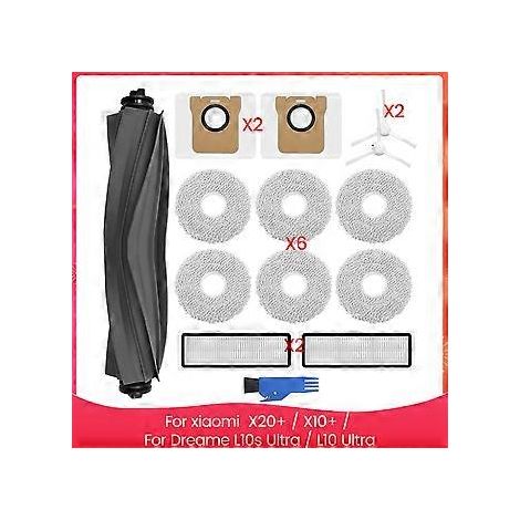 Für X20+ / X10+ / L10s Ultra / L10 Ultra Staubsauger: Hauptbürste, Seitenbürste, Wischpads, HEPA-Filter, Staub (1/5)