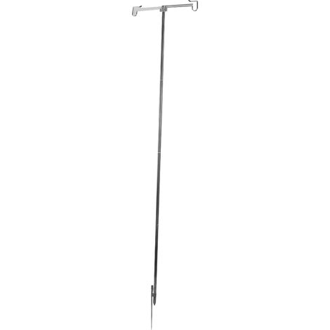 Zusammenklappbare Campinglaternenstange, leichter Laternenständer aus Aluminiumlegierung für den Außenbereich, mit Aufbewahrungstasche, schwarz, für Picknicks und Angeln (1/5)