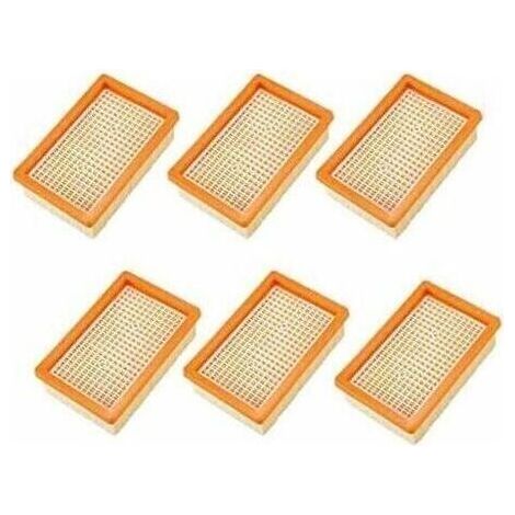 Lot de 6 Filtres pour Aspirateur Karcher MV4 MV5 MV6 WD4 WD5 WD6, PièCes de Rechange Filtre HéPatique--TRIMEC (1/5)