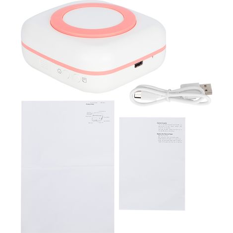 Mini Printer 200DPI Portable 8.8x8.5x3.7cm TypeC Thermal Printing Device with 800mAh Battery(Pink ) (1/5)