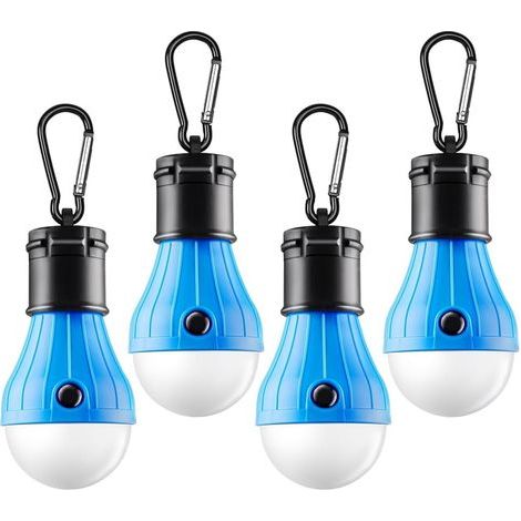 Portable LED tent lamp, emergency lighting for camping, hiking, backpacking, fishing, power outages, 4 blues (1/5)