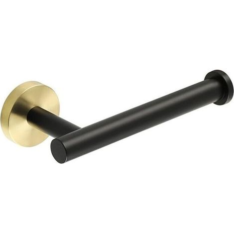 Porte-papier toilette mural en acier inoxydable SUS 304, porte-papier noir mat et laiton brossé, porte-papier toilette pour salle de bain et cuisine (1/3)