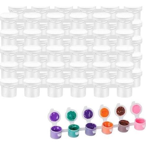 Bande de Rangement Peinture,Pots Peinture Vides,Mini Pots de Peinture,Bandes de Peinture Vides,Peinture Boîte de Rangement de Peinture,Bandes de Peinture avec Couvercles,36Pots Conteneurs Rangement (1/5)