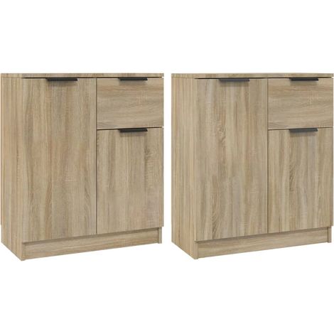 Maison Exclusive - Credenze 2 pz Rovere Sonoma 60x30x70 cm in Legno Multistrato