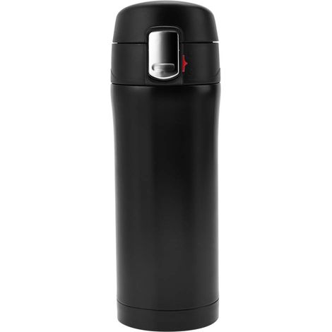 Bouteille Isotherme en Acier Inoxydable, 350 ml, sans BPA, pour École, Sport, Extérieur, Gym, Noir (1/5)