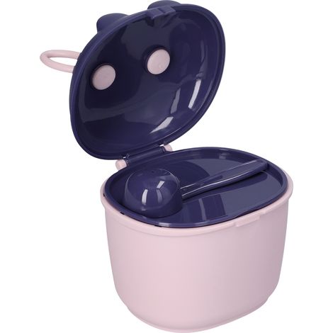 Boîte portable pour lait en poudre bébé, forme oreilles de lapin, récipient hermétique en PP violet avec cuillère, pour snacks et aliments (1/5)
