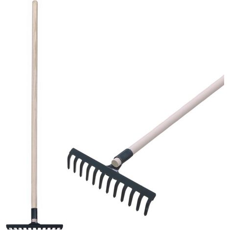 Gartenrechen Strend Pro R105, 12 Zinken, Holzstiel 1600 mm