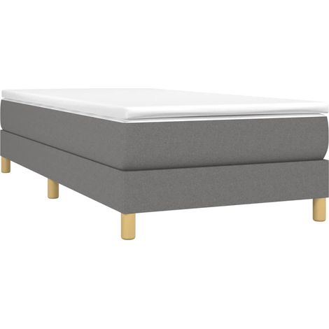 Boxspringbettgestell Dunkelgrau 80x200 cm Stoff vidaXL