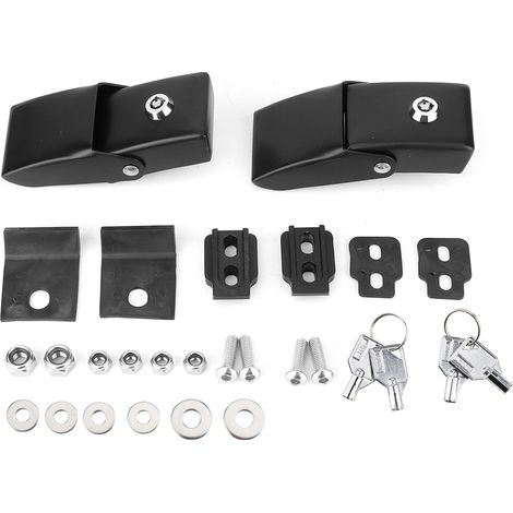 Lot de 2 Loquets de Verrouillage de Capot Moteur avec clé – Installation Facile, Ajustement, Longue Durée – Maintient le Capot sécurisé – Compatible avecWrangler (1/5)