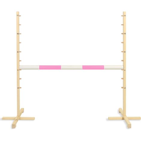 Obstacle de saut pour cheval Ă bascule 120 cm, faisceau rose clair (1/5)