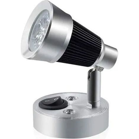 Lampe de lecture LED petite applique murale 90° orientable interrupteur (1/5)