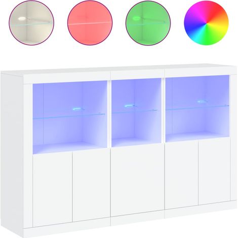 Maison Exclusive - Credenza con Luci LED Bianca 162x37x100 cm