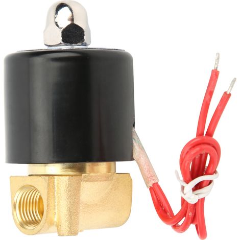 Vanne en laiton G1/4 pouce, hydraulique mécanique, normalement fermée, à action directe, 2W-025-08AC110V (1/5)