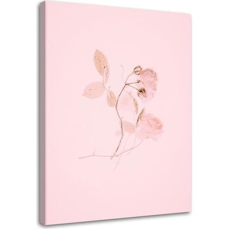 Cadre déco Fleur Naturelle Rose 40x60 (1/5)