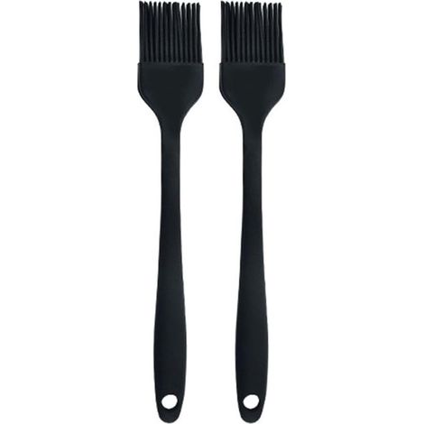 Set mit 2 hitzebeständigen Silikon-Gebäckpinseln, ideal zum Bestreichen mit Ölen und Soßen. Spülmaschinenfest und porenfrei.