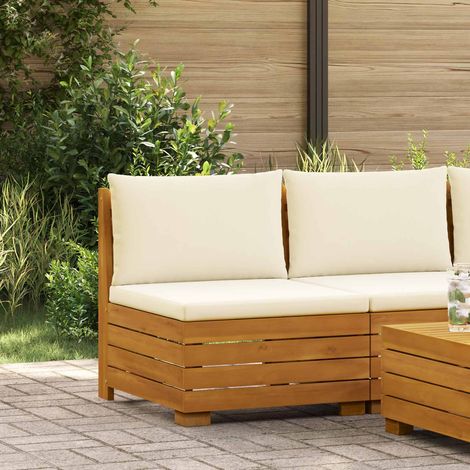 vidaXL Divano Medio da Giardino Legno di Acacia Massello Marrone