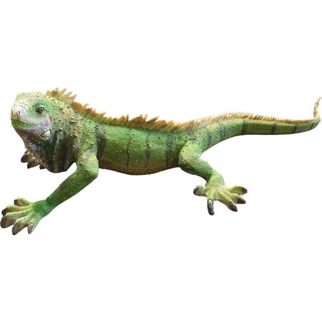 Figur Leguan Polyresin 14,5 x 27 x 59,5 cm grün Dekofigur