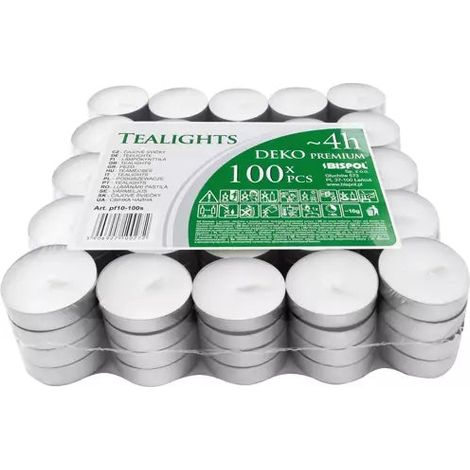Candele/lumini 4h - set da 100 pezzi (1/5)